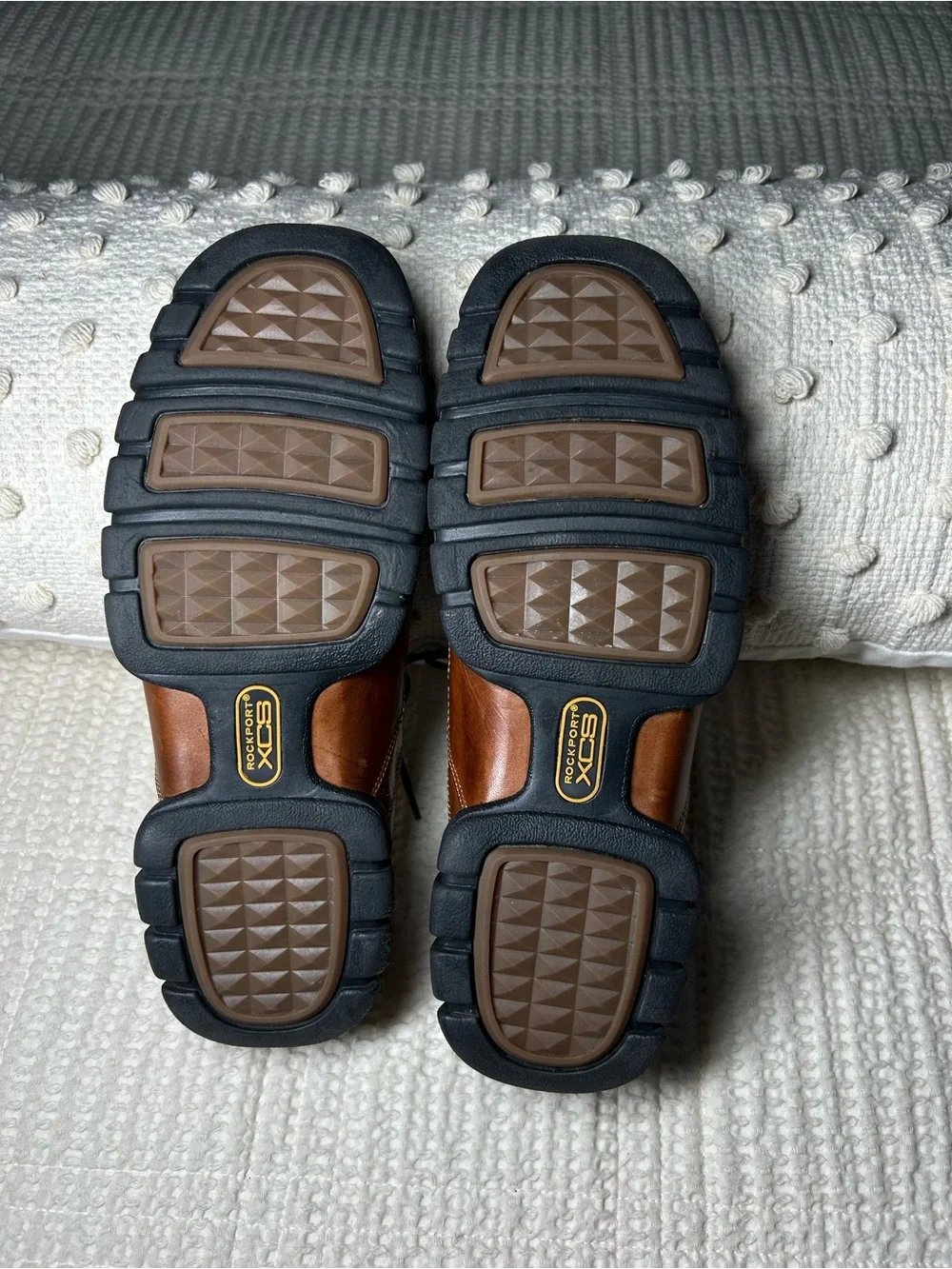 Rockport XCS Brown Leather Lace-Up Casual Shoes